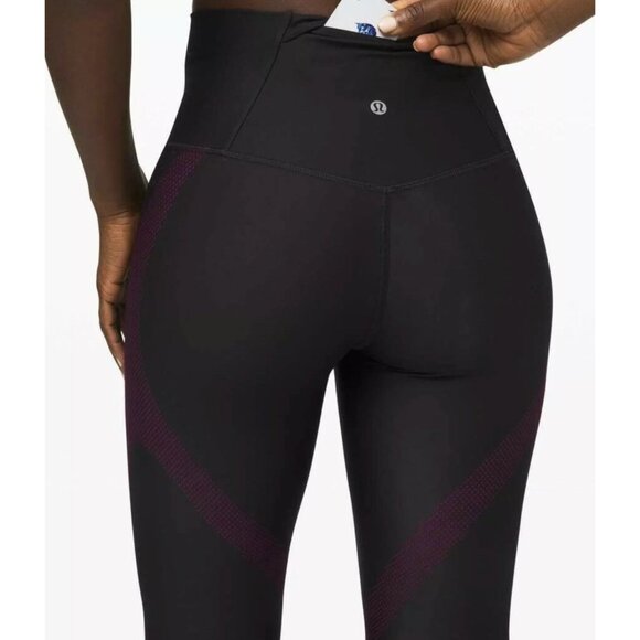 Lululemon Mapped Out High Rise Tight 28" Black / Marvel Size 2 NWT - Picture 7 of 11